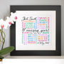 Personalised 18th Birthday Square Word Art, thumbnail 1 of 11