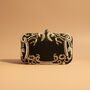 Carolina Black Embroidered Clutch, thumbnail 1 of 3