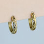 Sterling Silver Celestial Huggie Hoop Earrings, thumbnail 2 of 7