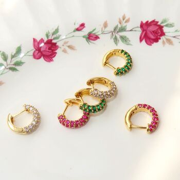 Hypoallergenic 18 K Gold Plated Round Hoops, 2 of 4