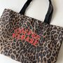 Coffee Please Leopard Print Shopper Bag, thumbnail 2 of 2