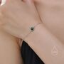 Sterling Silver Genuine Malachite Bracelet, thumbnail 5 of 12