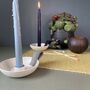 Porcelain And Leather Tapered Candle Holder, thumbnail 9 of 11