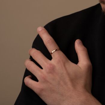 Initial Band Ring, Silver, Gold, Rose Gold, 4 of 12