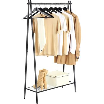 Clothes Rack Garment Rack With Hanging Rail And Shelf, 6 of 8