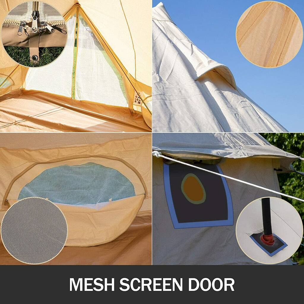 Glamping/Camping Tent With Stove Hole On Roof By Air Armor