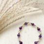 Amethyst And Rose Quartz Crystal Beaded Bracelet, thumbnail 4 of 6
