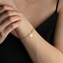 Initial Star Bracelet With Birthstone Charm, thumbnail 7 of 7