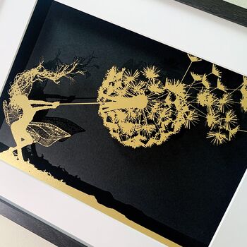 Dancing With Dandelions Fairy Papercut Picture, 3 of 8
