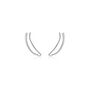 Minimalist Climber Earrings In Sterling Silver, thumbnail 2 of 5