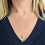 The Duo Rose Quartz Necklace, Sterling Silver, thumbnail 7 of 11