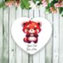 Personalised Cute Red Panda Love Heart Hand, thumbnail 2 of 2