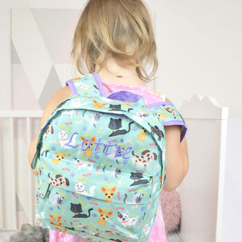 Personalised Kids Cat And Dog Backpack, 7 of 7