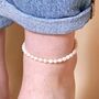 Freshwater Pearl Anklet In Gold, thumbnail 1 of 5