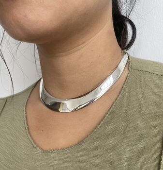 Personalised Choker Necklace In Sterling Silver, 3 of 6