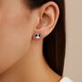 Sterling Silver Panda Stud Earrings – 7mm, thumbnail 2 of 4