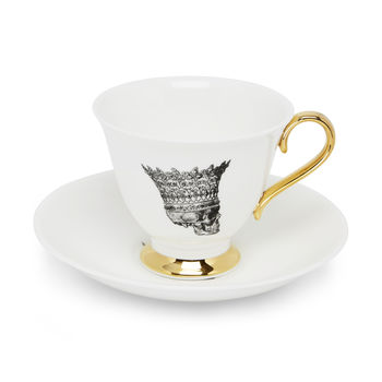 Skull In Crown Jubilee Teacup And Saucer, 2 of 3