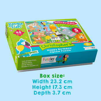Personalised Jungle Fun Birthday Jigsaw Puzzle, 5 of 13