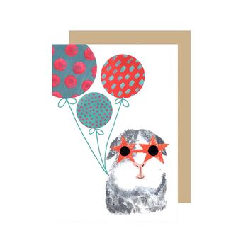 Guinea Pig In Sunglasses Birthday Card, 2 of 2