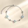 Blue Sapphire And Blue Topaz Bracelet In Sterling Silver And Gold Vermeil, thumbnail 2 of 11