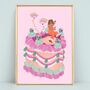 Party Girl Personalised Disco Ball Cake Print, thumbnail 8 of 9