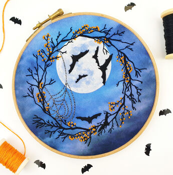 Spooky Night Halloween Embroidery Kit, 4 of 8