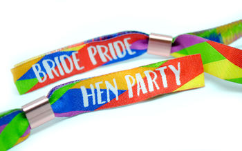 Lesbihen Bride Pride Gay/Lesbian Hen Party Wristbands, 10 of 12