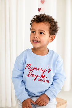 Valentines 'Daddy's Girl/Boy' Personalised Name Embroidered Sweatshirt Jumper, 6 of 6