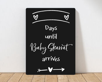 Personalised Baby Countdown Chalkboard, 5 of 5