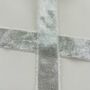 Chiffon Wedding Ribbon With Frayed Edge Silver 5m Roll, thumbnail 4 of 6
