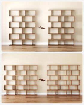 Six Tier Bookshelf Room Divider Modern Storage Unit, 8 of 12