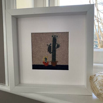 Cactus Framed Knitted Art, 5 of 9
