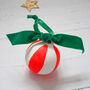 Personalised Striped Ceramic Bauble, thumbnail 11 of 12