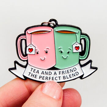 'Tea And A Friend' Keyring, 3 of 7