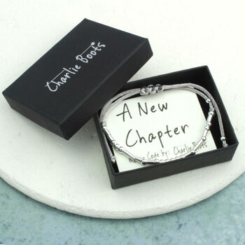Sterling Silver 'A New Chapter' Morse Code Bracelet, 2 of 6