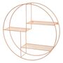 Rose Gold Industrial Metal Round Floating Shelf, thumbnail 4 of 7