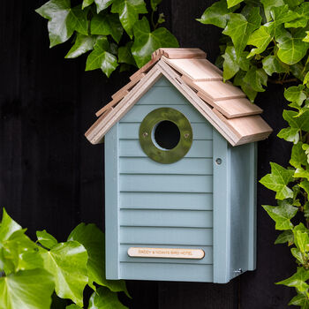 Personalised Wooden Garden Bird Nest Box, 4 of 12