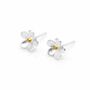 Sterling Silver And Gold Forget Me Not Stud Earrings – 8mm, thumbnail 8 of 9