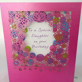 Daughter's Birthday Delicate Cut Card, 2 of 2