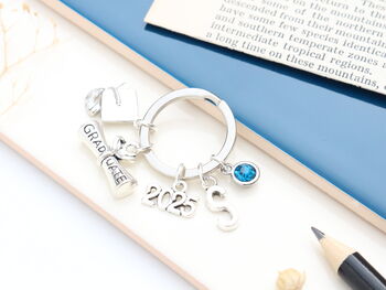 Personalised 2025 Graduation Keyring, Graduation Cap, 4 of 10
