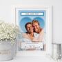 She Said Yes Couples Photo Print Personalised Engagement Gift, thumbnail 1 of 6