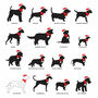 Personalised Dog Silhouette Christmas Card, thumbnail 2 of 3