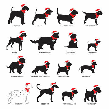 Personalised Dog Silhouette Christmas Card, 2 of 3