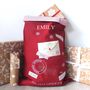 Personalised Red Letter To Santa Stocking And Sack, thumbnail 3 of 4