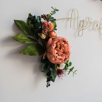 Personalised Floral Peony Name Sign, 7 of 9
