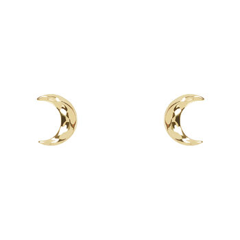 Moon Stud Earrings In Silver Or 18ct Gold Vermeil, 3 of 5