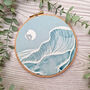 Moonlight Seascape Embroidery Kit, Moonlit Ocean Craft Diy Kit, thumbnail 2 of 6