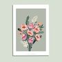 Personalised Wedding Bouquet Giclée Print, thumbnail 1 of 2