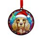 Cocker Spaniel Golden In Santa Hat Suncatcher Decoration, thumbnail 6 of 6