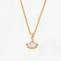 Gingko 18 K Gold Plated Shell Pendant Necklace, thumbnail 2 of 5